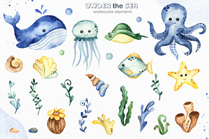 Under The Sea Watercolor Collection