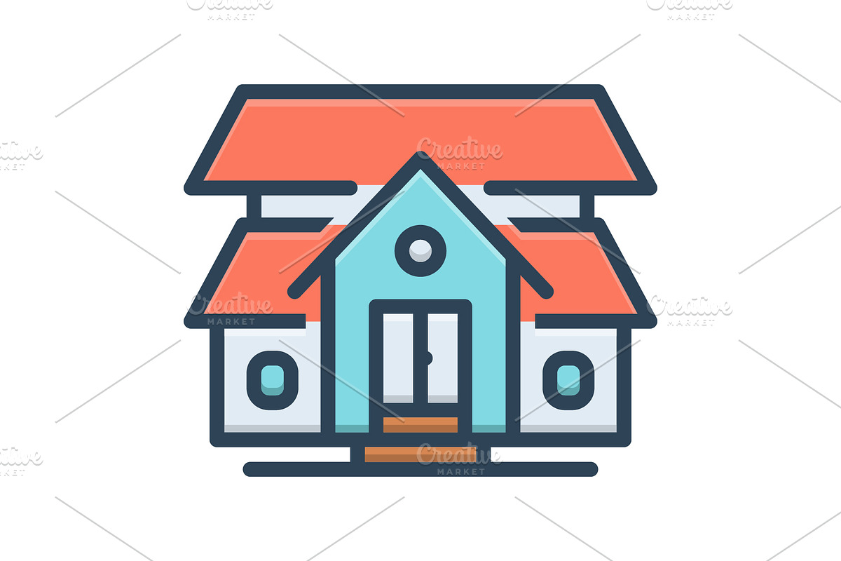 Home house color icon, a Duotone Icon by Creative priyanka
