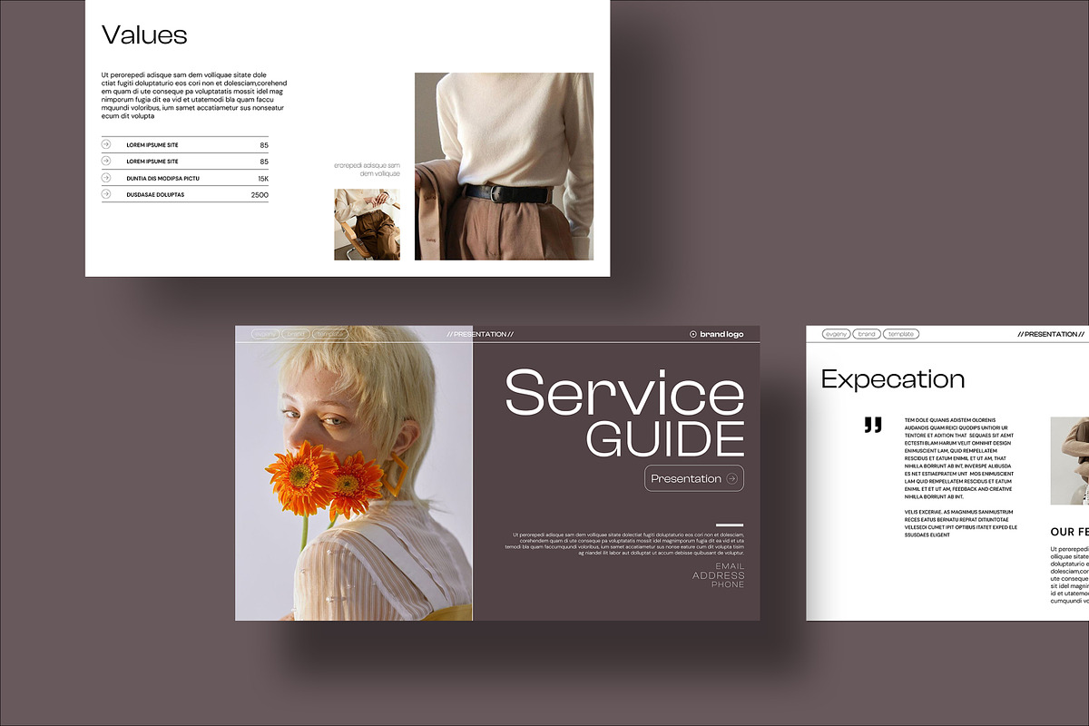 Service Guide Template | CANVA, a Presentation Template by evgenystudio