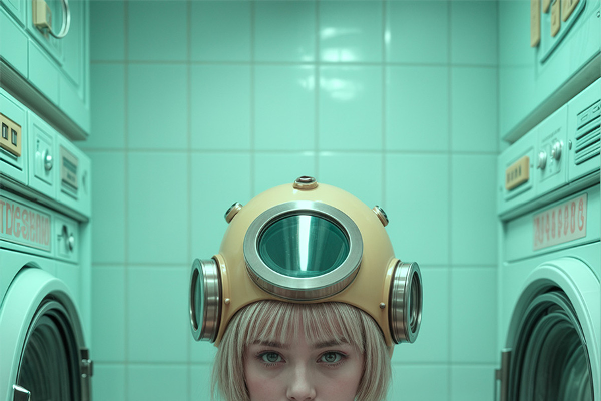 Retro Sci-Fi Laundromat Photo Pack, a Person Illustration by StockVerse Creative (Photo 3 of 4)