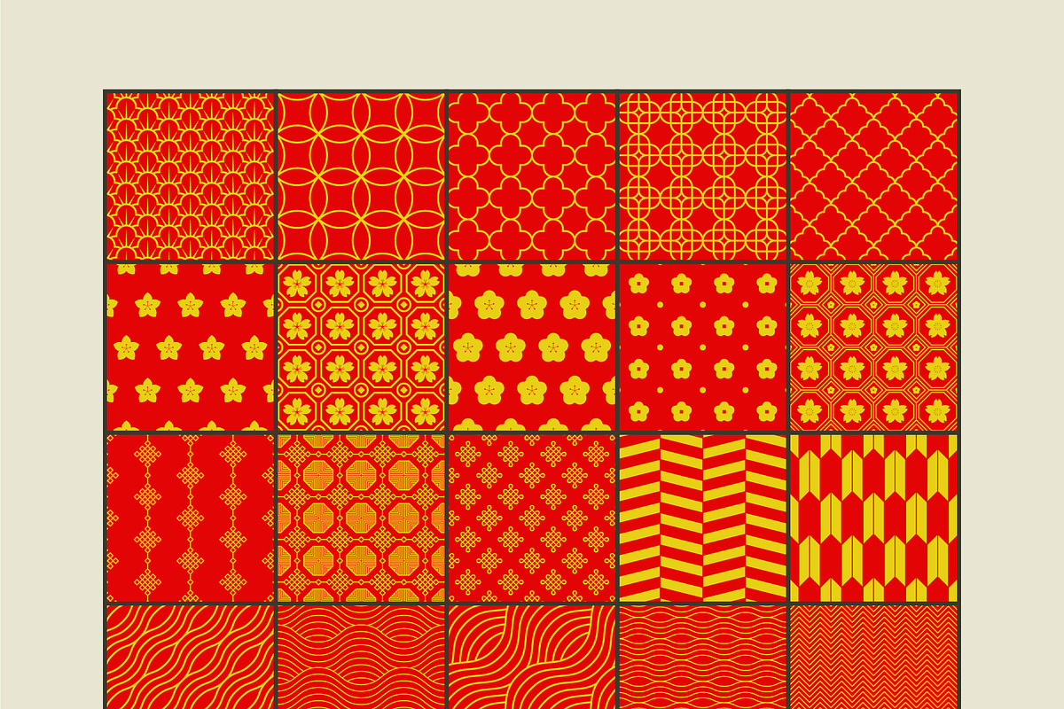 Asian Seamless Patterns, a Pattern Graphic by AnnArt (Photo 6 of 7)