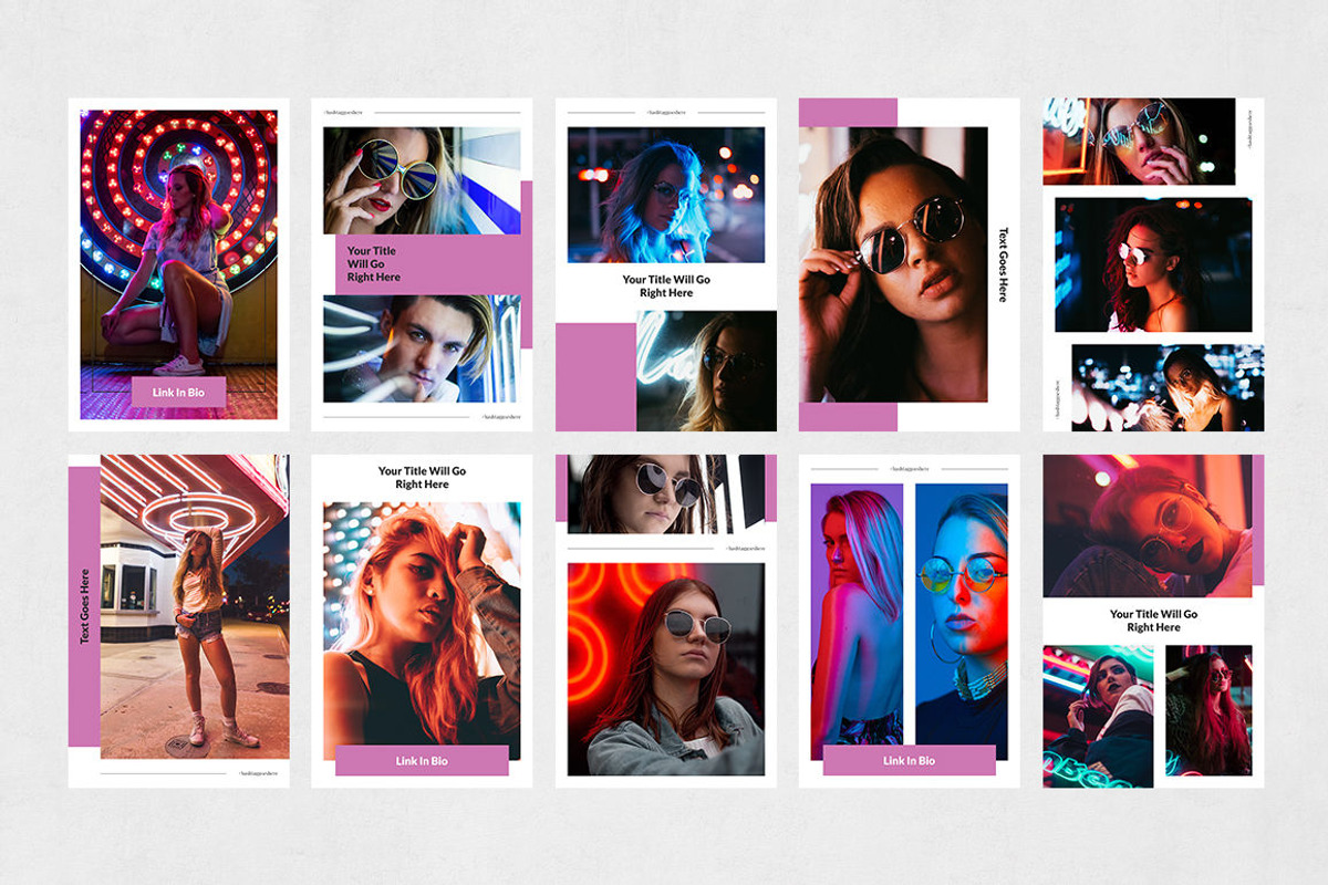 Neon Pinterest Posts, a Social Media Template by Social Corner Graphics (Photo 7 of 8)