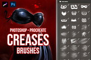 Creases Brushes Photoshop, Procreate, a Brush Add-On by vurdembrushes (Thumbnail 1 of 5)