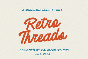 Retro Threads Retro Script Font