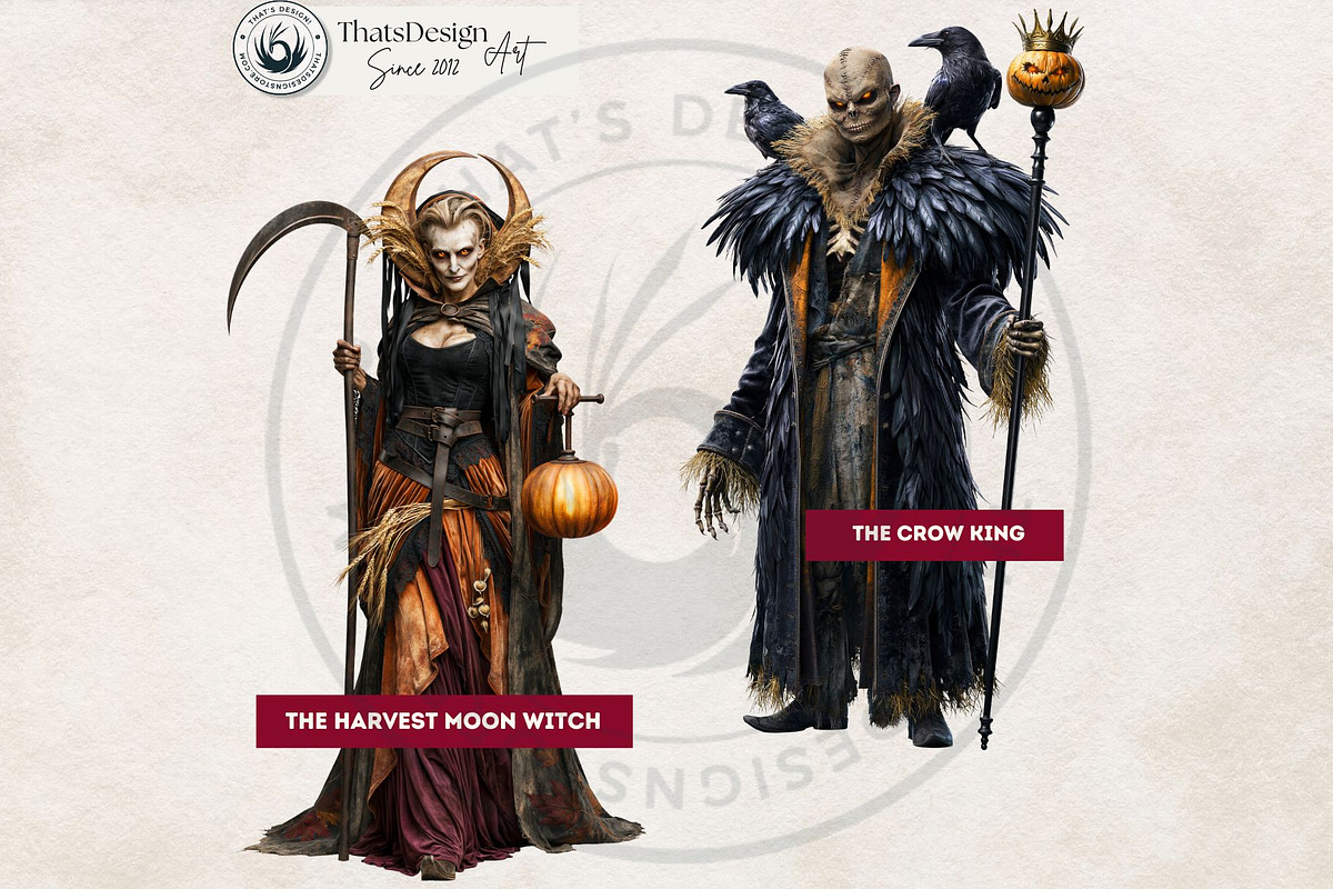 Hallowmere Halloween RPG characters, a Seasonal Illustration by ThatsDesignArt (Photo 6 of 17)