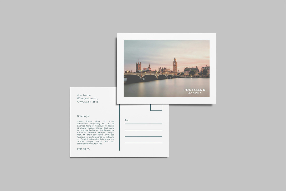 Postcard Mockup - Greeting Card, a Card Template by Graphiculon (Photo 7 of 11)