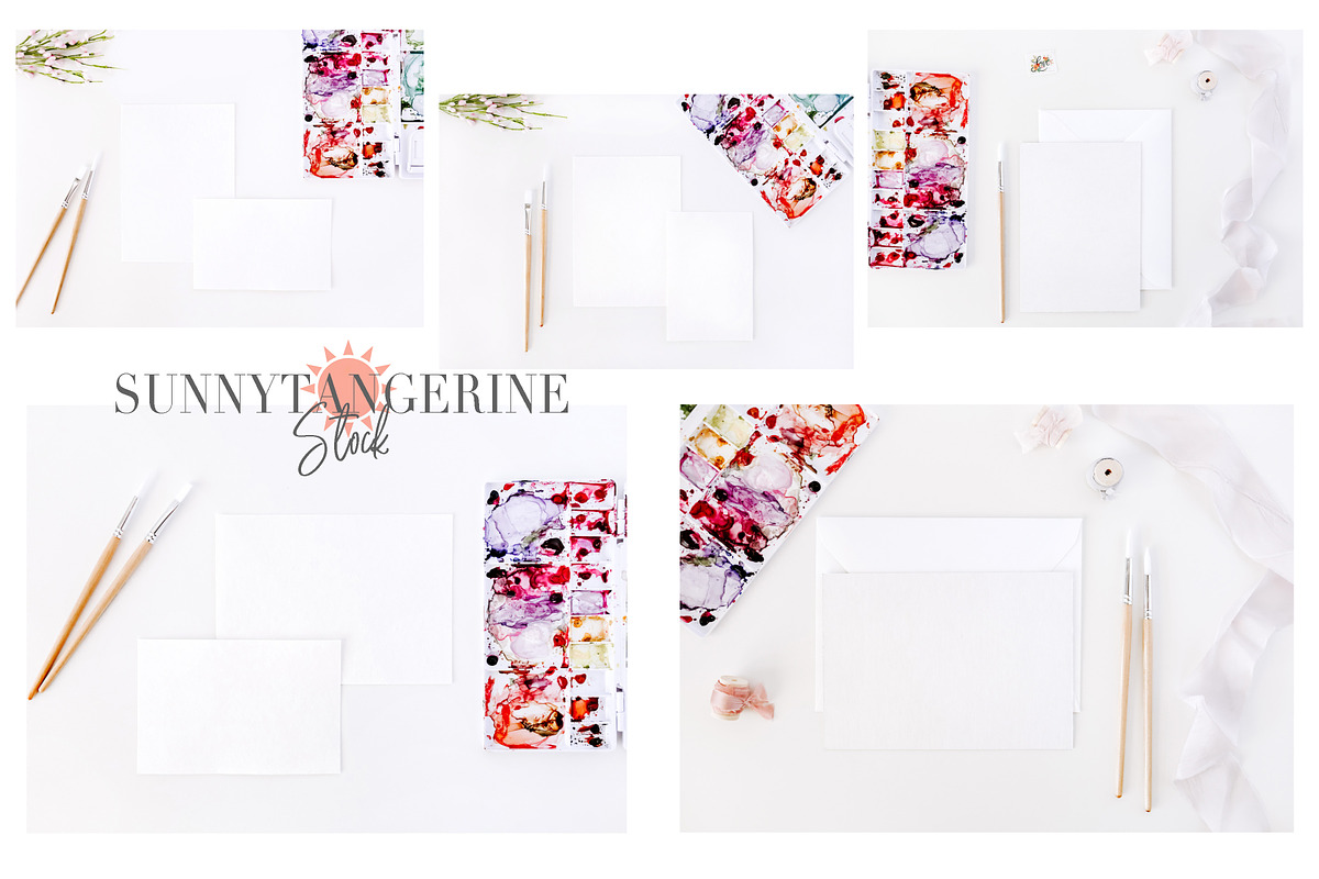 Watercolor Card&Papers Photo Bundle, an Arts & Entertainment Photo by SunnyTangerine Stock (Photo 9 of 10)