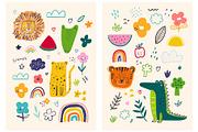 Baby hand drawn animals collection, an Animal Illustration by MoleskoStudio (Thumbnail 8 of 11)