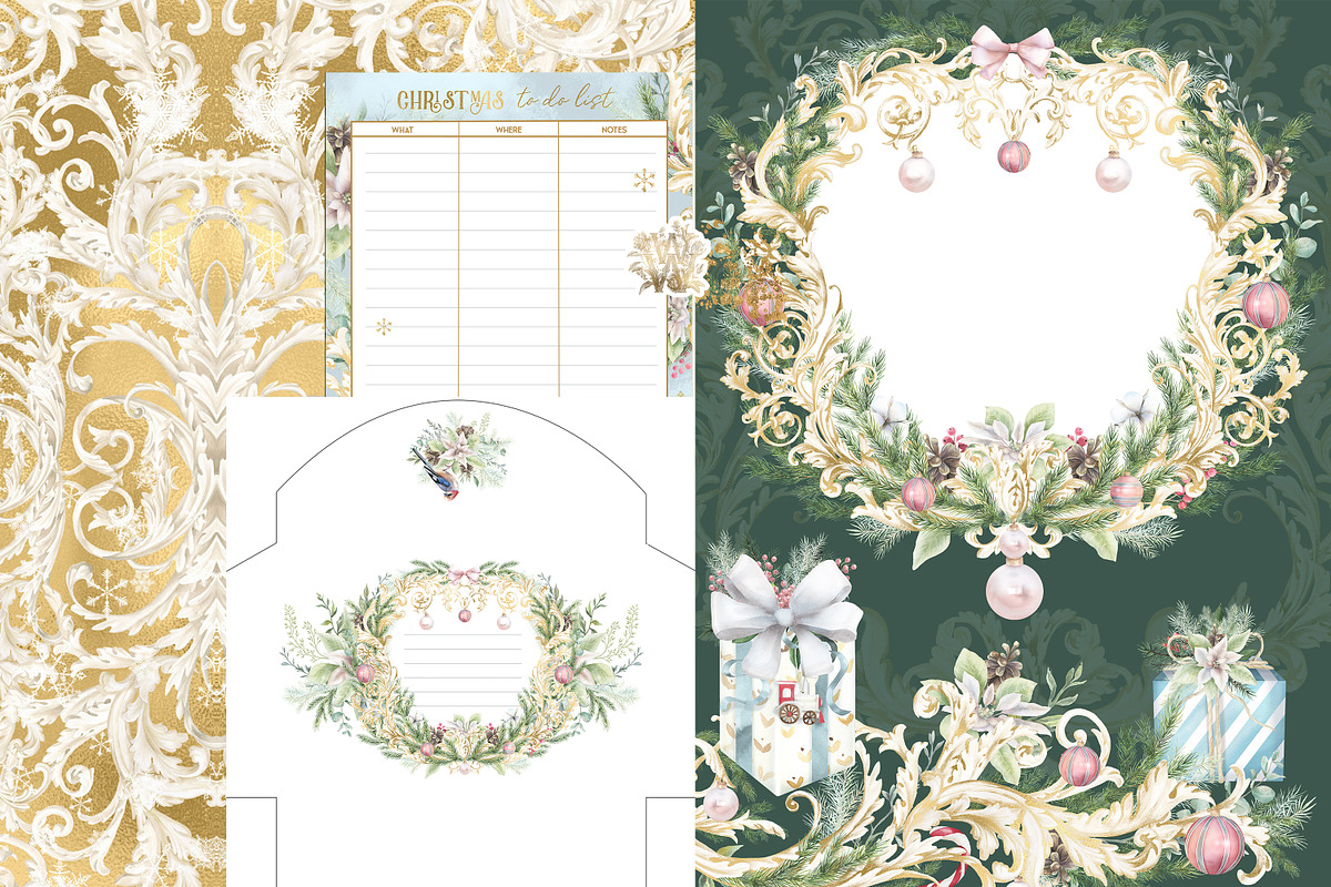 Watercolor Christmas ornament bundle, a Decorative Illustration by WonderWonder (Photo 18 of 20)