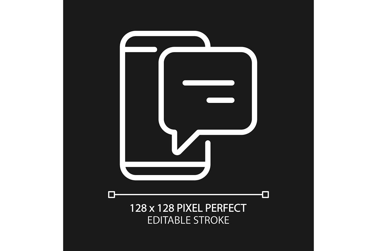 Smartphone with speech bubble, an Icon by IMG Visuals