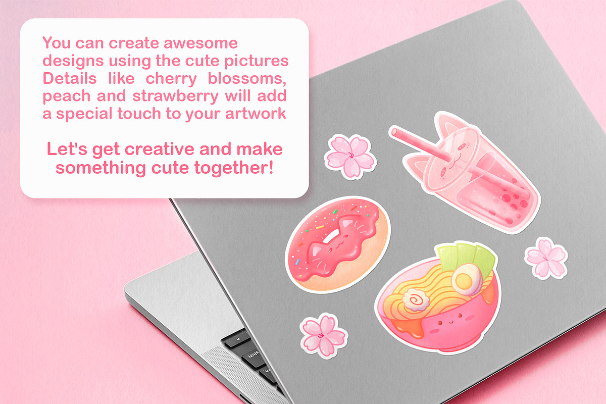Cute Food Clipart, Kawaii Collection, a Food Illustration by InkPrintsTattoo (Photo 3 of 4)