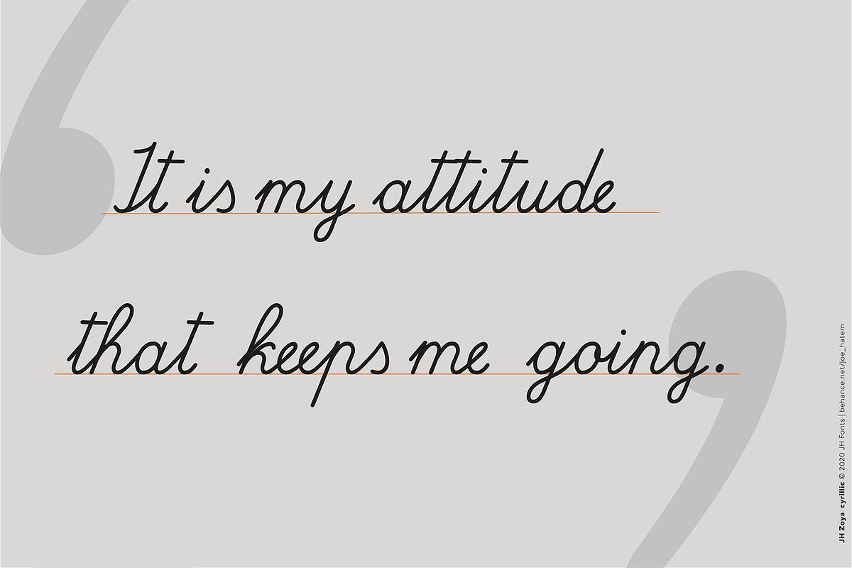 JH Zoya cyrillic font, a Script Font by JH  Fonts (Photo 5 of 12)