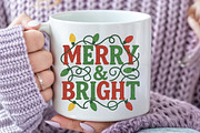Merry and Bright PNG Christmas PNG, an Illustration by CraftArtStudio (Thumbnail 3 of 4)
