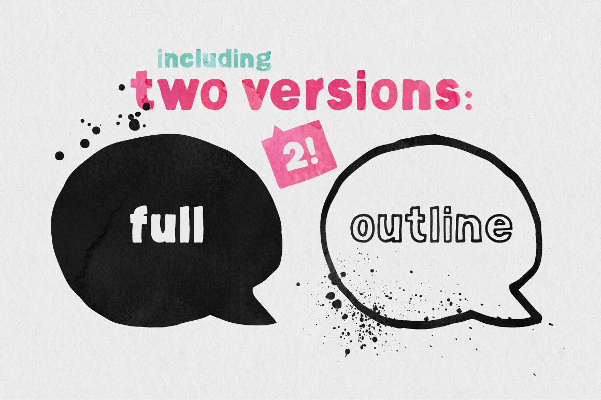 Speech bubble collection + splashes, an Object Graphic by Vitek Graphic (Photo 2 of 5)