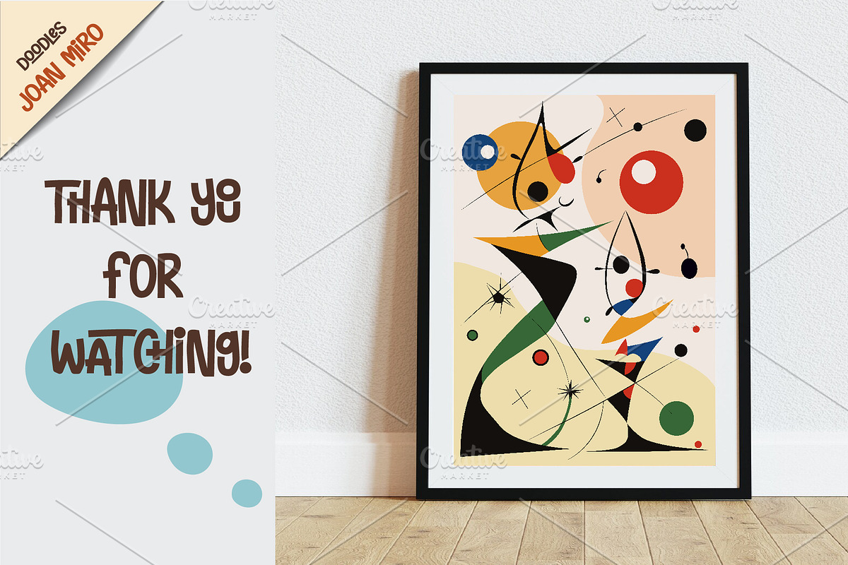 Posters in the style of Joan Miro 01, a Decorative Illustration by KENO Mascots (Photo 6 of 6)