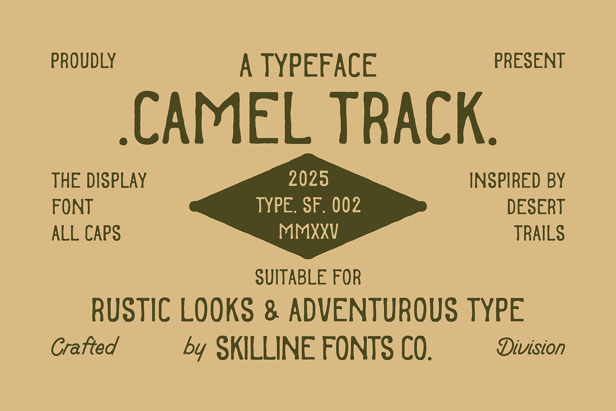 SFC Camel Track, a Sans Serif Font by Skilline Supply Co. (Photo 1 of 8)