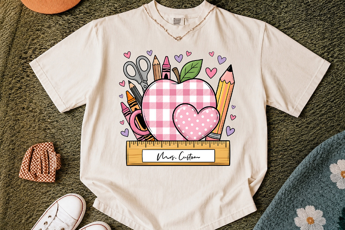 Teacher Name Frame PNG, Personalized, an Object Illustration by Libby ...