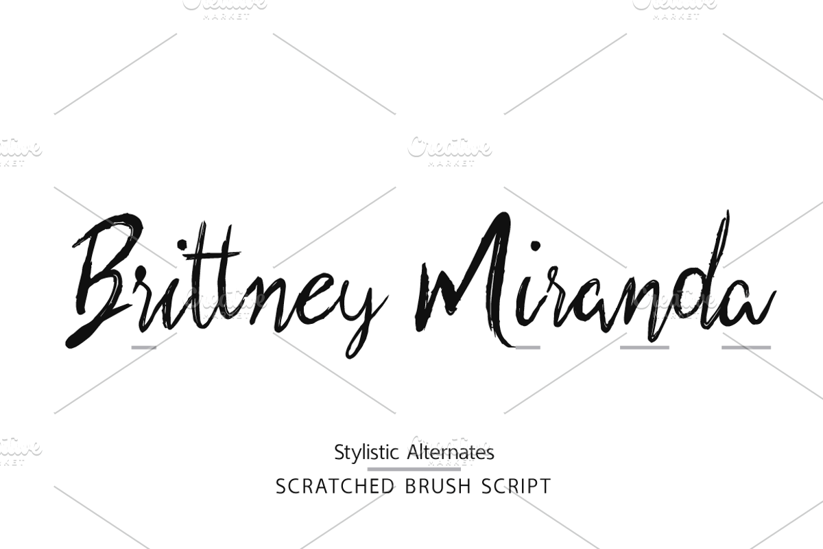 Scratched Brush Script Font preview 5