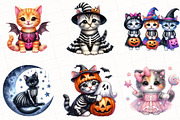 Halloween Skeleton Cat Clipart, an Illustration by OK Design (Thumbnail 3 of 5)