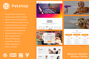 Petshop & Pet Care WordPress Theme, a WordPress Template by Visualmodo (Thumbnail 1 of 30)