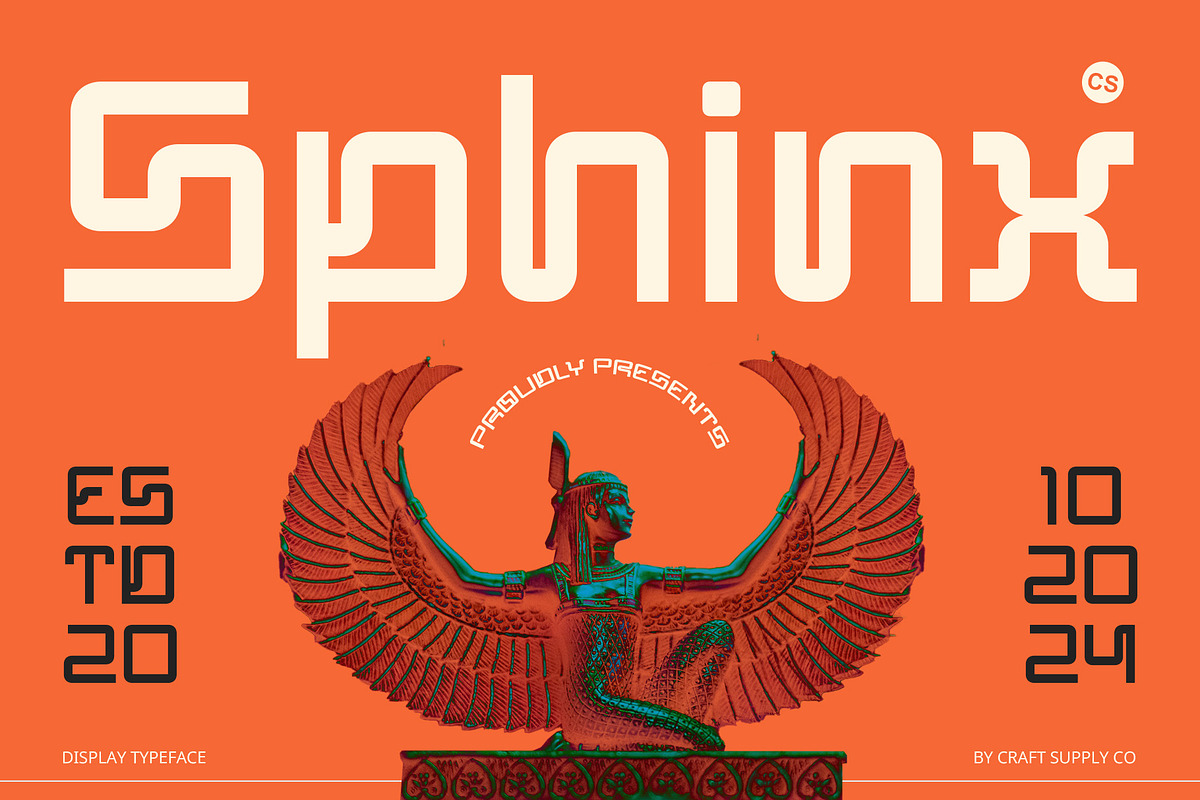 CS Sphinx – Futuristic Font, a Sans Serif Font by Craft Supply Co. (Photo 1 of 8)