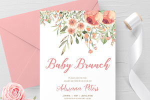 EDITABLE Invitation, Baby Brunch