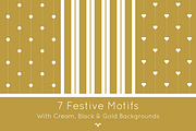 Festive Gold Patterns, a Pattern Graphic by HMJS Designs (Thumbnail 6 of 7)