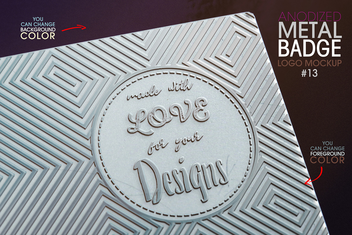 Anodized Metal Badge & Logo Mockup, a Product Mockup by LuisFaus (Photo 1 of 2)