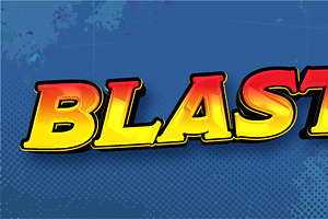 Blast - Editable Text Effect, a Layer Style Add-On by designvectx