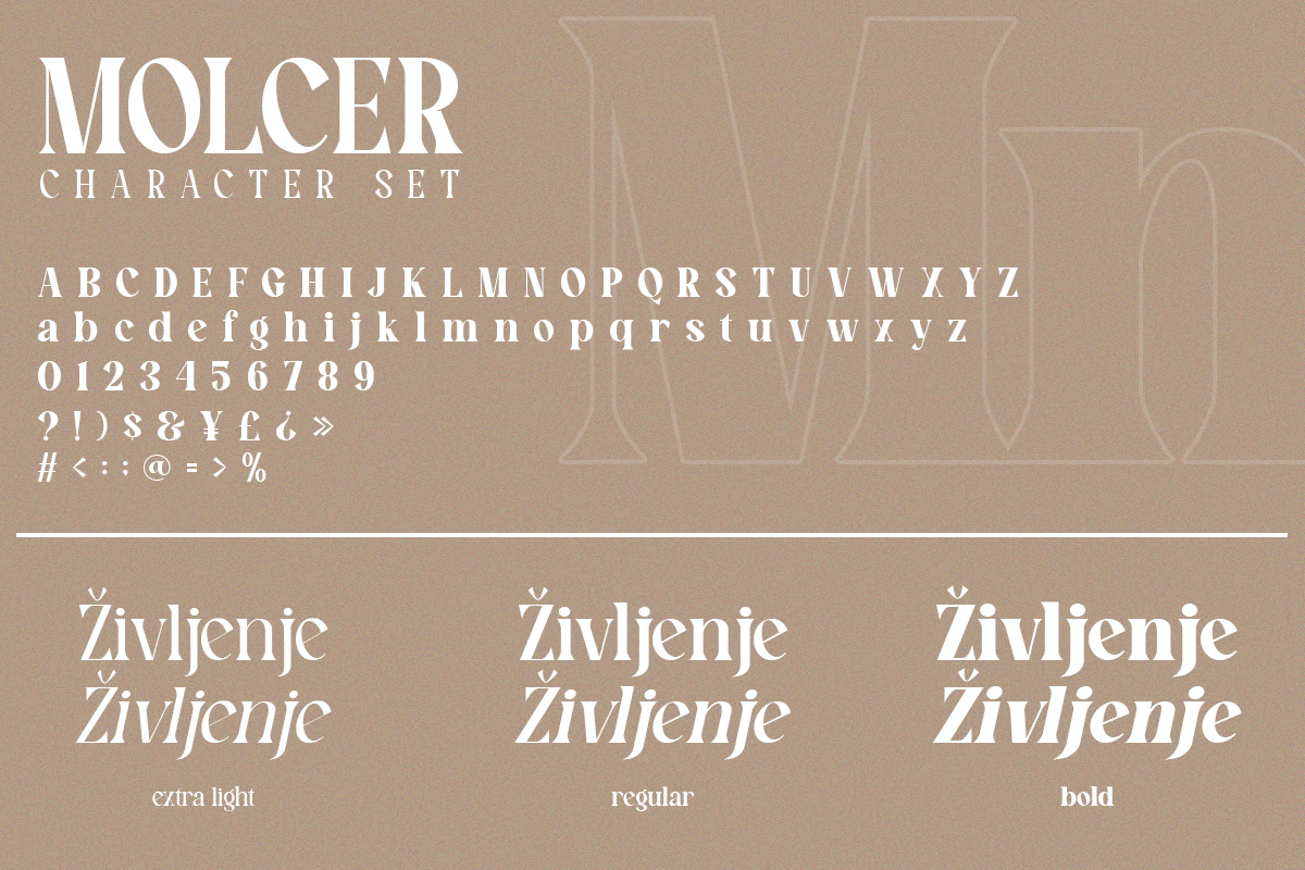 Molcer - Modern Serif Font, a Font by Say Studio (Photo 7 of 13)