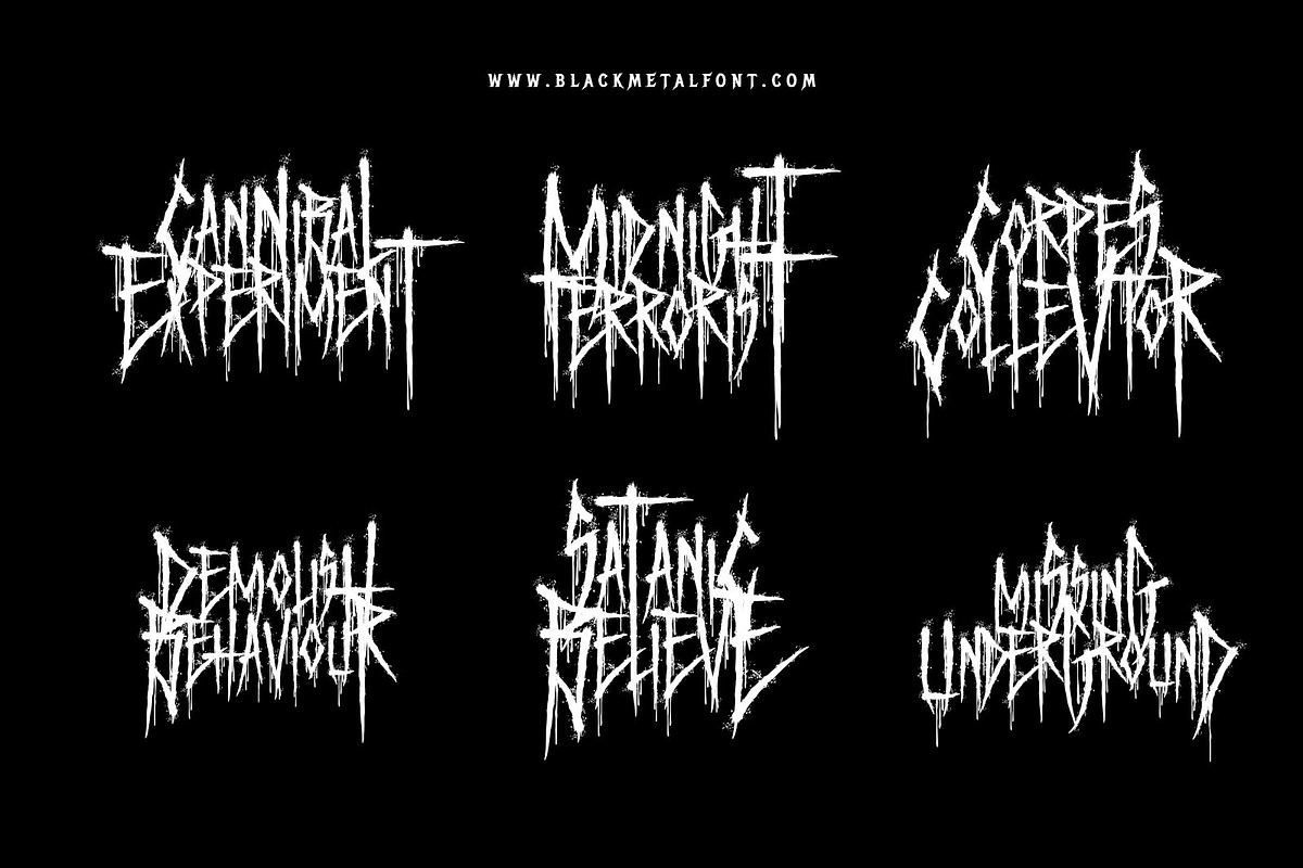 Terror From Midnight - Death Metal, a Blackletter Font by Blackmetalfont (Photo 4 of 6)
