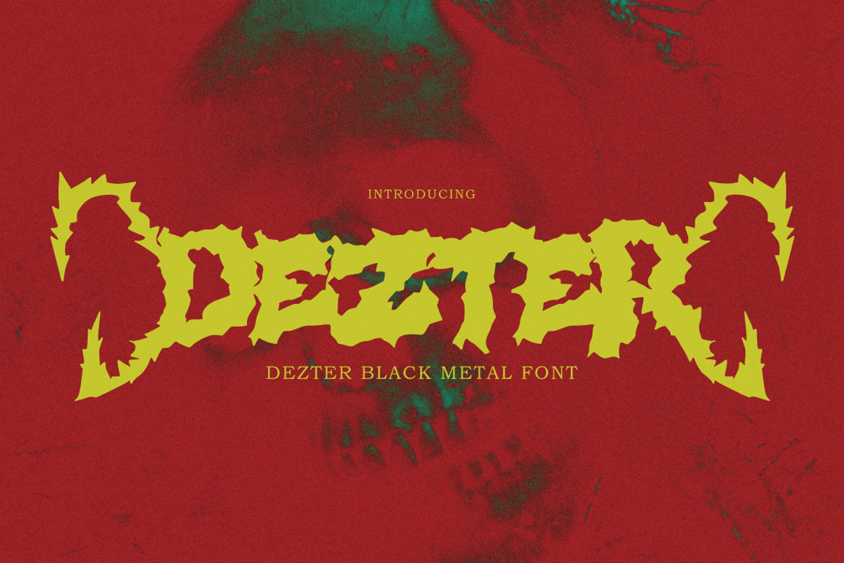 Dezter - Black Metal Font, a Blackletter Font by tebaltipislab (Photo 1 of 13)
