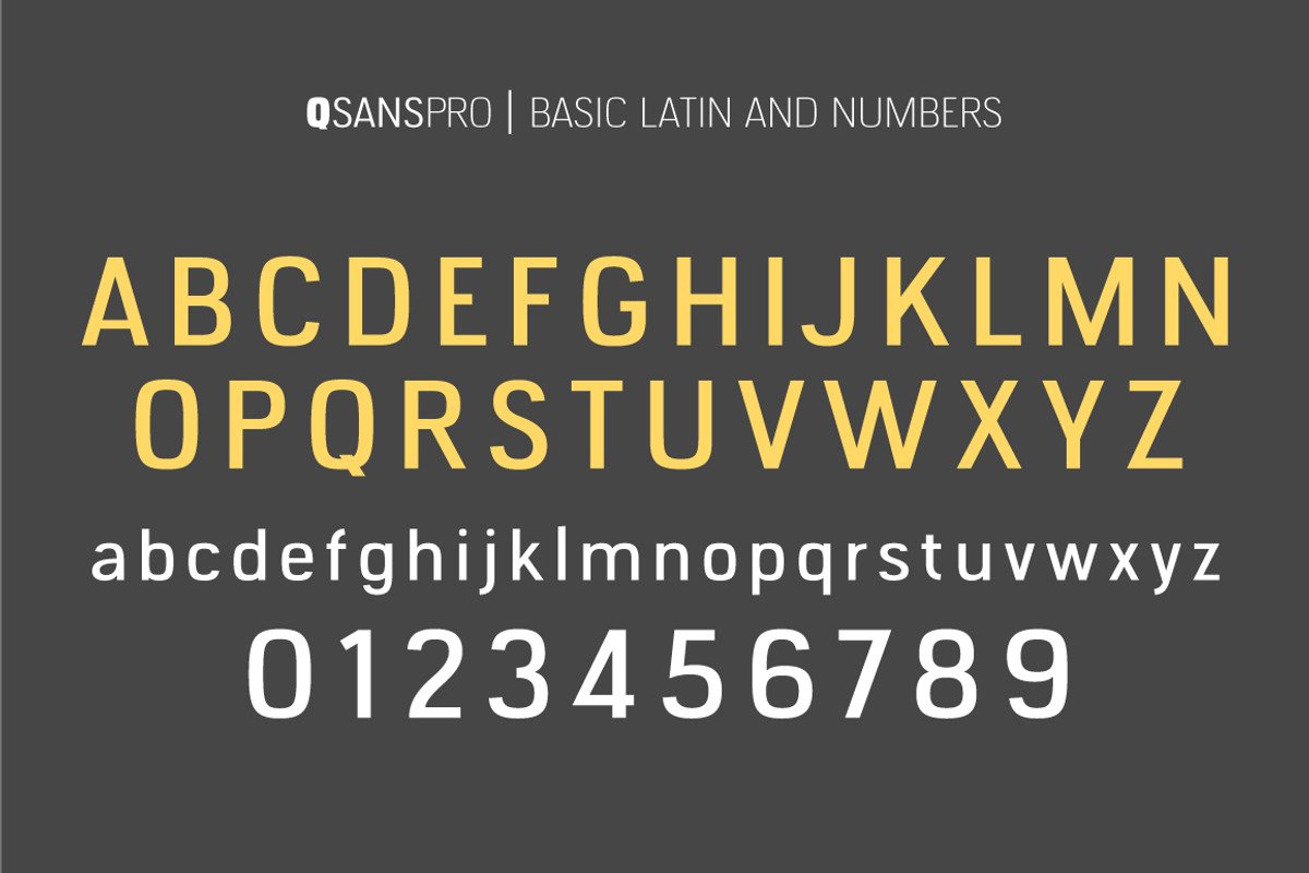 Q SANS PRO font family preview 3