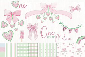 One in a Melon - watermelon and bows