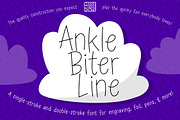 Ankle Biter Line - single-line font, a Handwritten Font by Missy Meyer (Thumbnail 1 of 8)