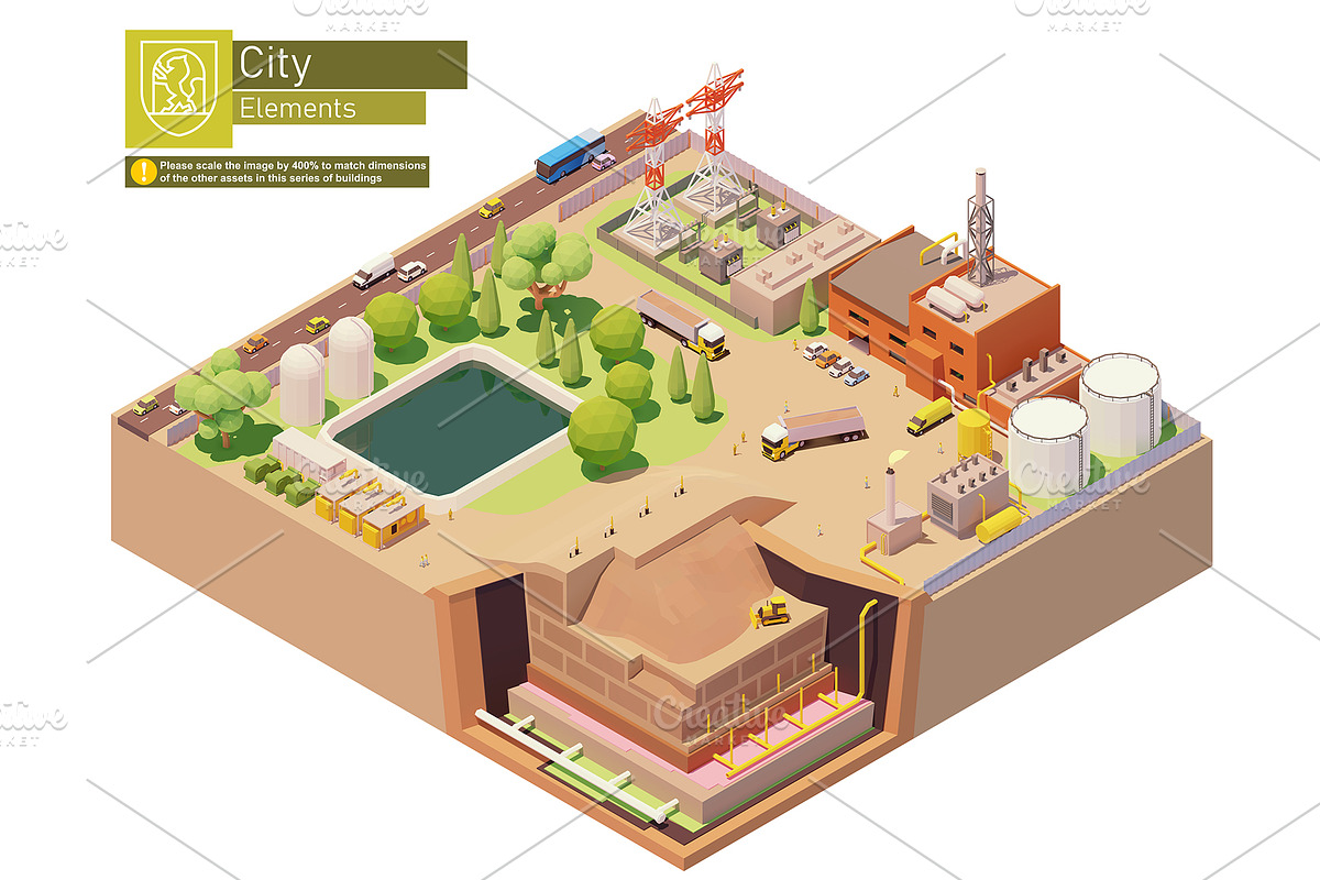 Isometric city map elements, an Object Graphic by tele52 (Photo 71 of 72)