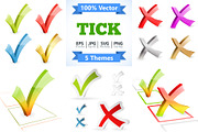 Online Test Concepts Ticks and Check, a Technology Illustration by TAlex (Thumbnail 1 of 7)
