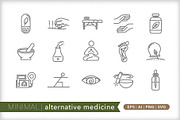 Minimal alternative medicine icons, an Outline Icon by Picture Window (Thumbnail 1 of 5)