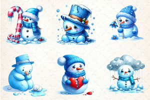 Depression Sad Snowman Clipart