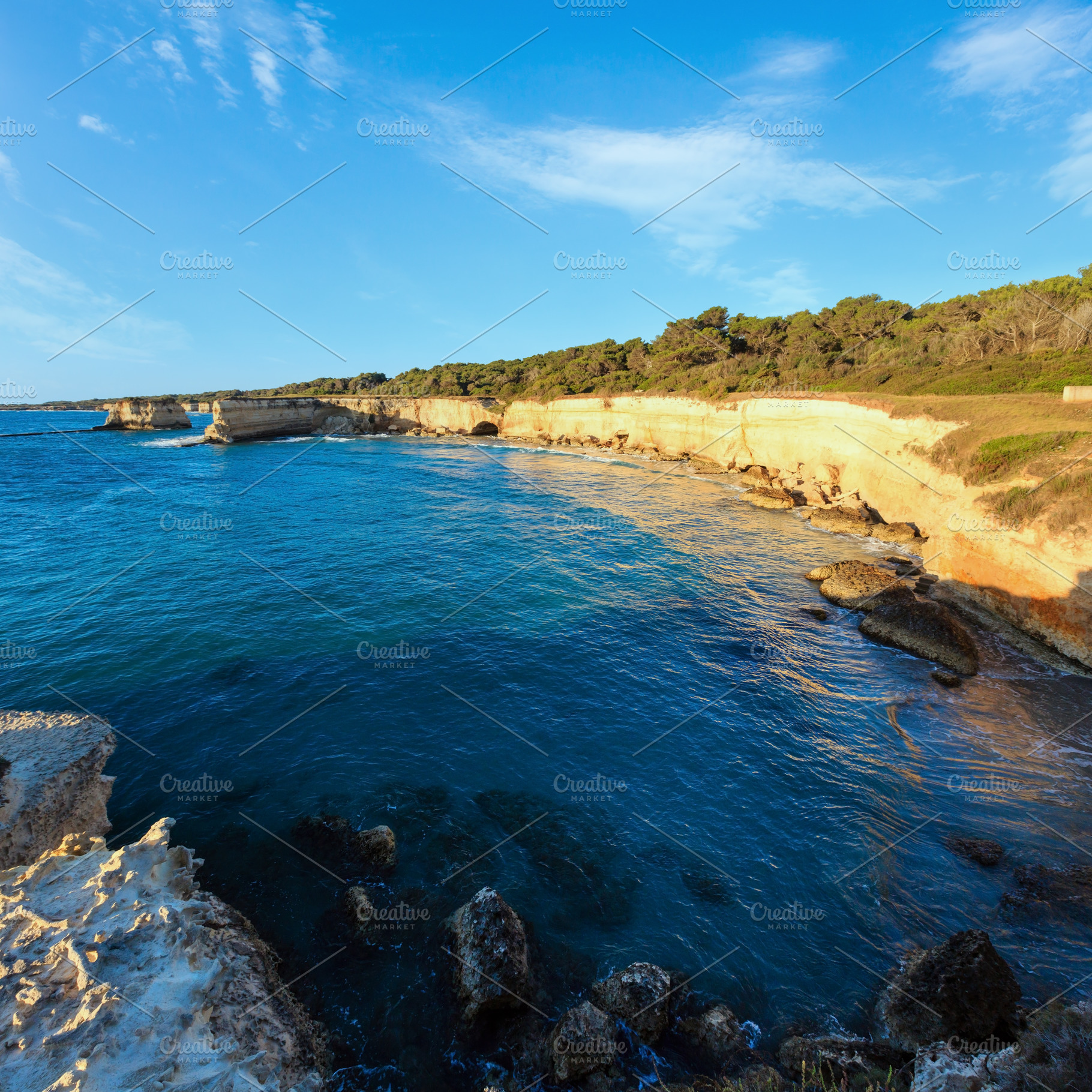 Sunrise beach Spiaggia della Punticeddha, Salento, Italy, a Nature Photo by YuriyB