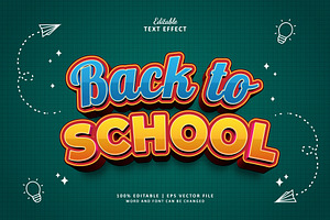 Text Effect Back to School