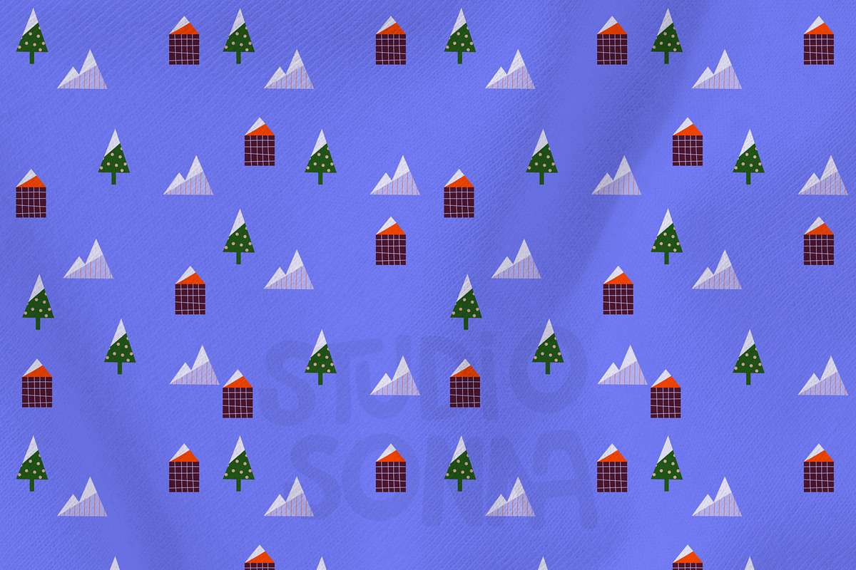 December Houses, a Pattern Graphic by StudioSonna (Photo 2 of 3)