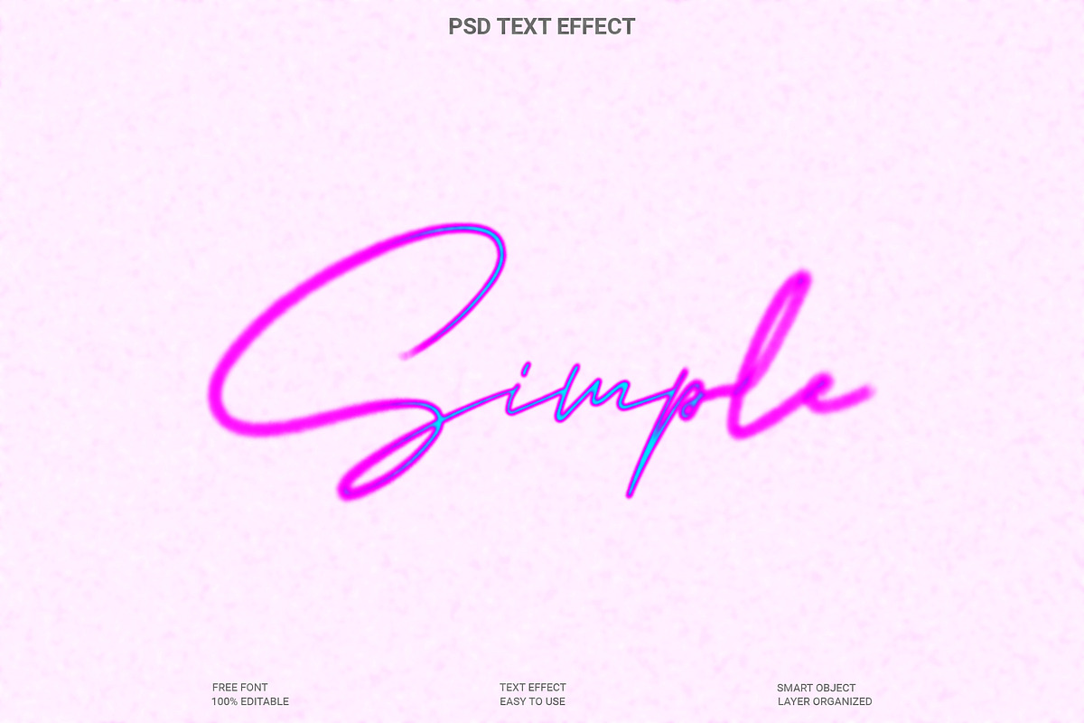 Simple Glow Text Effect PSD, a Layer Style Add-On by Imamul001