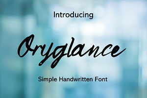 Oryglance Hand-Lettering Font