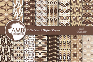 Earth Tribal Feather Papers AMB-1552