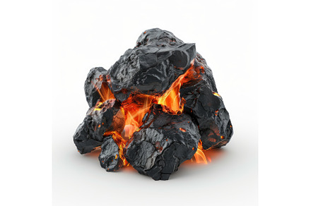Smoldering coal embraces glowing, an Industrial Photo by Ylivdesign