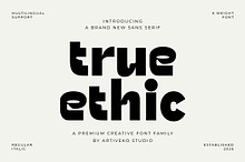 True Ethic – Unique Creative Font