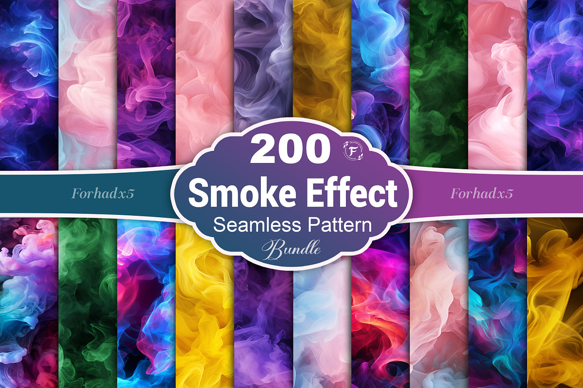 Smoke Effect Seamless Pattern, a Pattern Graphic by Forhadx5 (Photo 1 of 12)