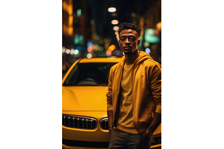 Young black man with red luxury, a Person Photo by Lermont51