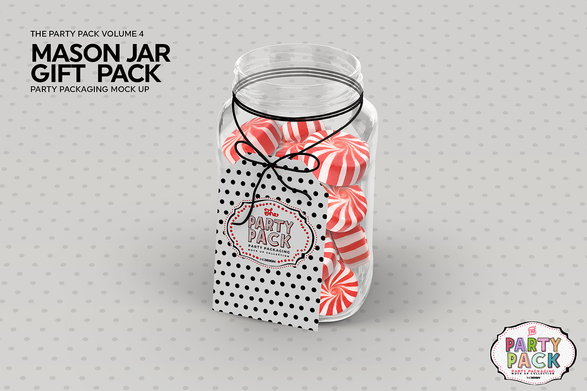 Mason Jar Gift Packaging Mockup, a Packaging Mockup by INCDesign (Photo 5 of 8)